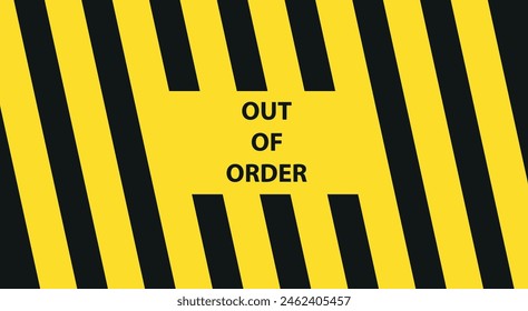 Line icon for online orders and purchases. Simple black linear label for mobile apps, online stores and booking sites. Vector illustration. out of order vector