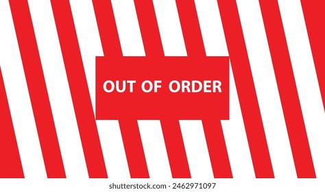 Line icon for online orders and purchases. Simple black linear label for mobile apps, online stores and booking sites. Vector illustration. out of order vector