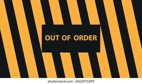 Line icon for online orders and purchases. Simple black linear label for mobile apps, online stores and booking sites. Vector illustration. out of order vector