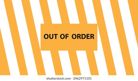 Line icon for online orders and purchases. Simple black linear label for mobile apps, online stores and booking sites. Vector illustration. out of order vector