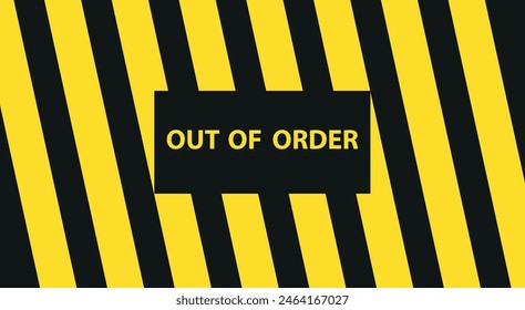 Line icon for online orders and purchases. Simple black linear label for mobile apps, online stores and booking sites. Vector illustration. out of order vector