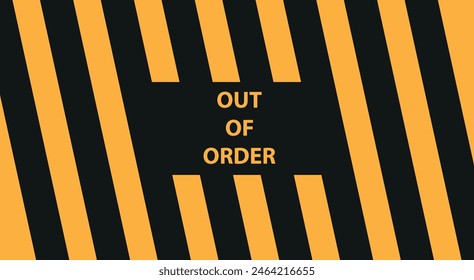 Line icon for online orders and purchases. Simple black linear label for mobile apps, online stores and booking sites. Vector illustration. out of order vector