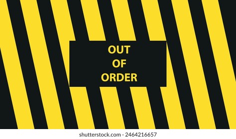 Line icon for online orders and purchases. Simple black linear label for mobile apps, online stores and booking sites. Vector illustration. out of order vector