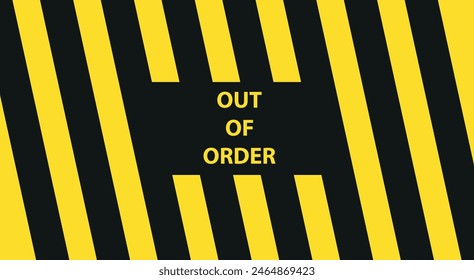 Line icon for online orders and purchases. Simple black linear label for mobile apps, online stores and booking sites. Vector illustration. out of order vector