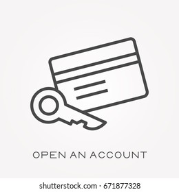 Line Icon Open An Account