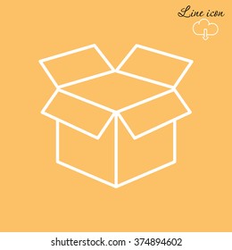 Line icon- open box