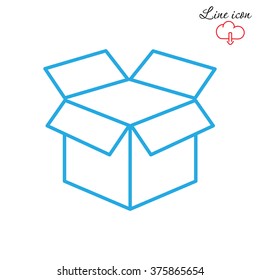 Line icon- open box