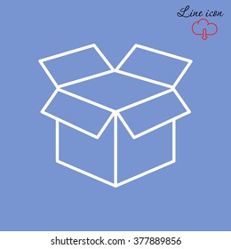 Line icon- open box
