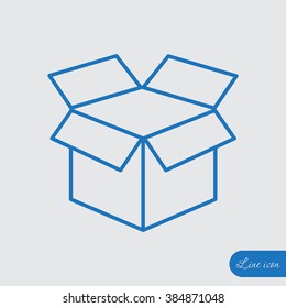 Line icon- open box