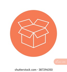 Line icon- open box