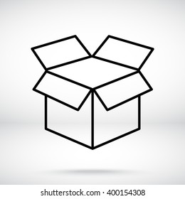 Line icon- open box