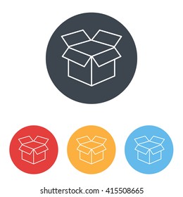 Line icon- open box