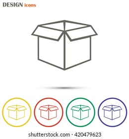 Line icon- an open box