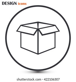 Line icon- an open box
