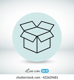 Line icon- open box