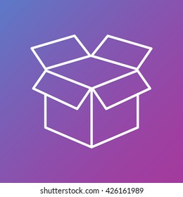 Line icon- open box