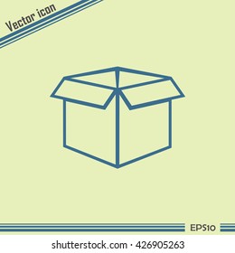 Line icon- an open box