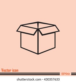 Line icon- an open box