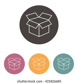 Line icon- open box