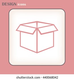 Line icon- an open box