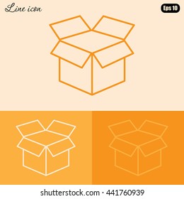 Line icon- open box