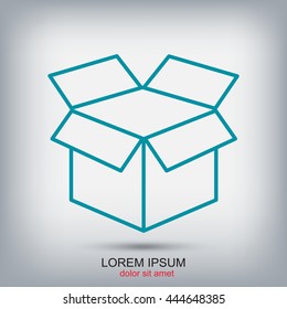 Line icon- open box