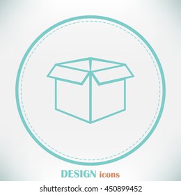 Line icon- an open box