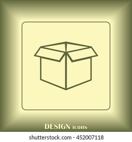Line icon- an open box