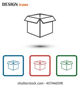 Line icon- an open box
