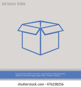 Line icon- an open box