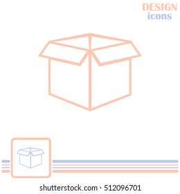 Line icon- an open box