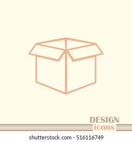 Line icon- an open box