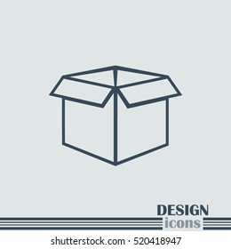 Line icon- an open box