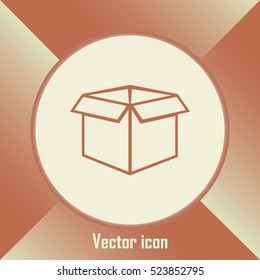 Line icon- an open box