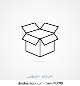 Line icon- open box