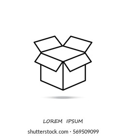 Line icon- open box