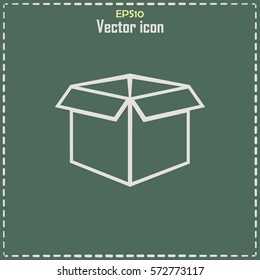 Line icon- an open box