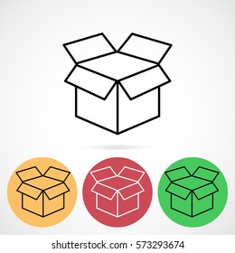 Line icon- open box