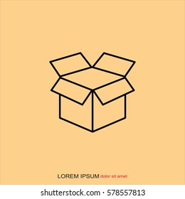 Line icon- open box
