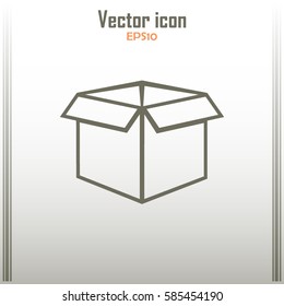 Line icon- an open box