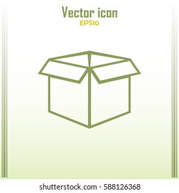 Line icon- an open box