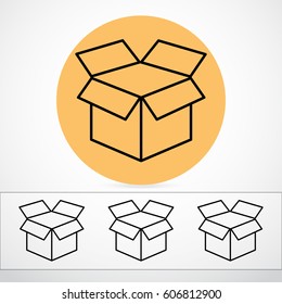Line icon- open box