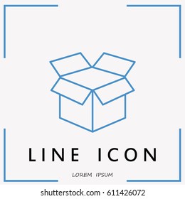 Line icon- open box