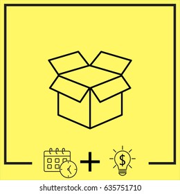 Line icon- open box
