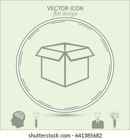 Line icon- an open box