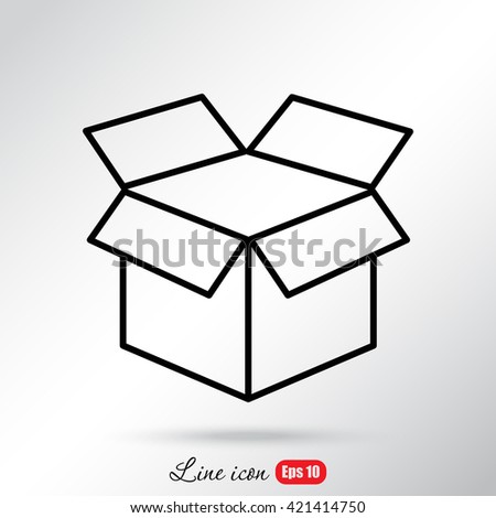 Line icon- open box