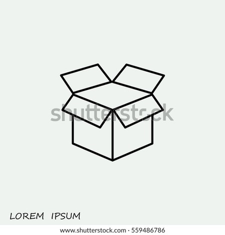 Line icon- open box
