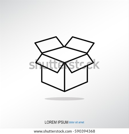 Line icon- open box