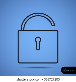 Line icon- open the lock