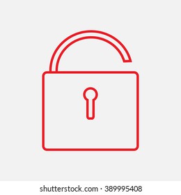 Line icon- open the lock